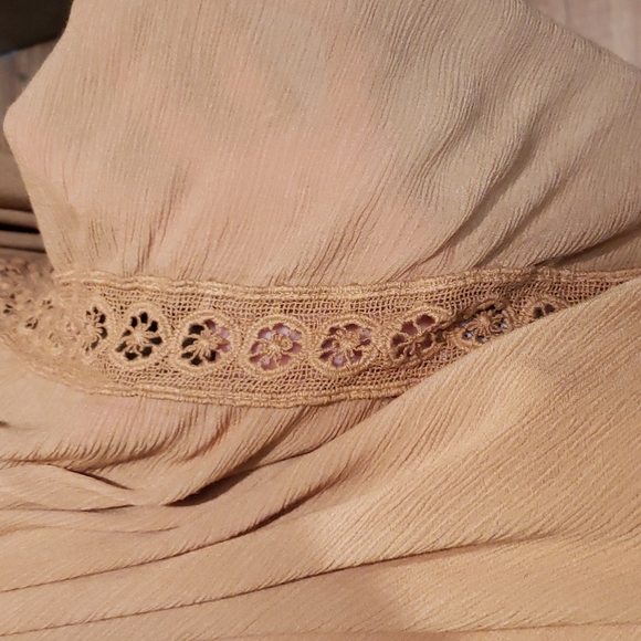 NEW Scandal Italy Diana Camel Asymmetrical Dress Size Large - Picture 5 of 6